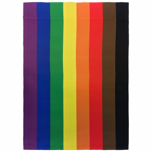 Garden Flags - Poly Philly Rainbow 12" x 18"
