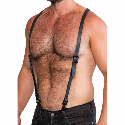 Garment Leather Braces Black/Black One Size
