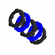 Gearheads Spinner Cock Ring - 5 pk Black/Blue One Size Silicone