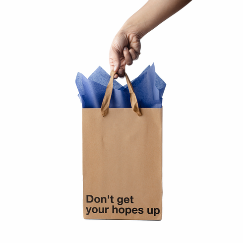 Gift Bag - Don't Get Your Hopes Up Brown