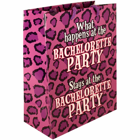Gift Bag - What Happens... Pink 10.5"