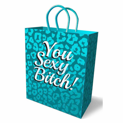 Gift Bag - You Sexy Bitch Teal Blue 10"