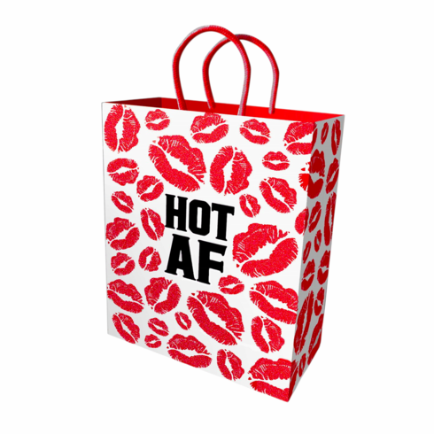 Gift Bags - Hot AF Red/White 10.7"