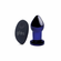 Glas Rechargeable Vibrating Glass Plug with Remote Control Blue 3.5"