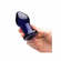 Glas Rechargeable Vibrating Glass Plug with Remote Control Blue 3.5"
