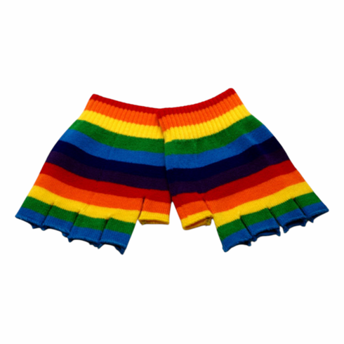 Gloves - Fingerless Rainbow One Size