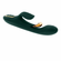 Goddess Rechargeable Silicone Vibrator with Clitoral Stimulator - Green