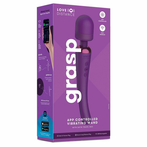 Grasp Wand Massager Purple 9" Silicone