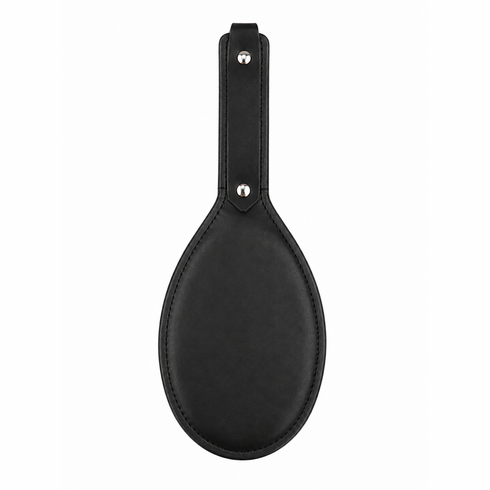 Handmade Leather Padded Round Paddles Black 14" x 5.5"
