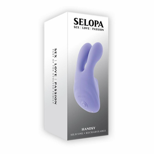 Handsy Rechargeable Silicone Palm Vibrator - Blue