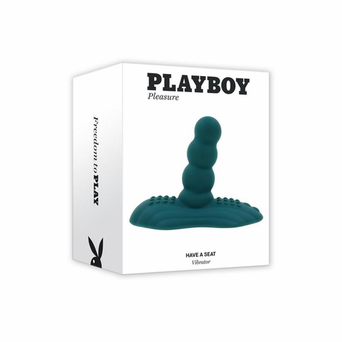 Have a Seat Rechargeable Silicone Vibrator with Remote Blue 3.7" Silicone Remote