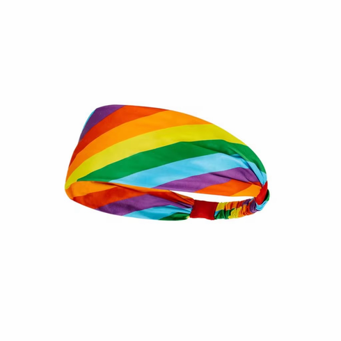 Headband - Wide Elastic Rainbow One Size