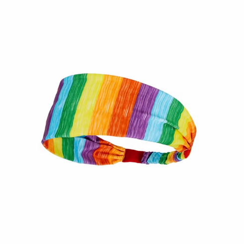 Headband - Wide Elastic Rainbow One Size Rainbow One Size
