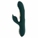 Heart of Gold Rechargeable Silicone Rabbit Vibrator 5" Green
