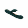 Heart of Gold Rechargeable Silicone Rabbit Vibrator 5" Green