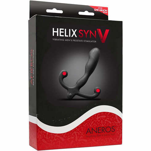Helix Syn V Rechargeable Prostate Massager Black 3.5" Silicone