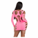 Hits Different Shredded Mini Dress Neon Pink One Size
