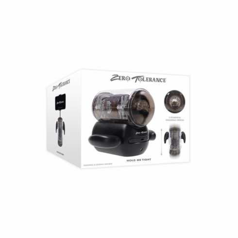Hold Me Tight Rechargeable Heated Stroker 5.25" Black
