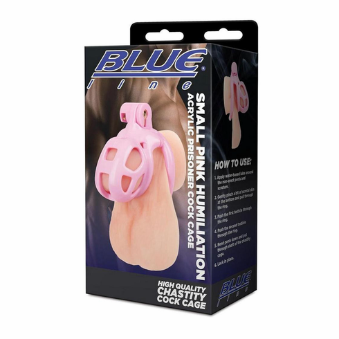 Humiliation Acrylic Prisoner Chastity Cock Cage Pink One Size Acrylic