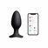 Hush 2 Rechargeable Silicone Vibrating Anal Plug Black 2.2" Silicone App