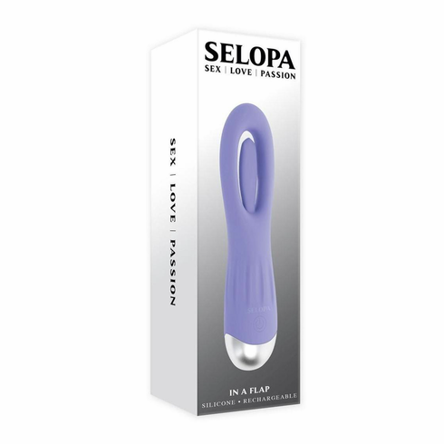 In A Flap Swing Rechargeable Silicone Suspended Flapper Vibrator  Purple 4.5" Silicone
