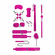 Intermediate Bondage Kit Pink Adjustable