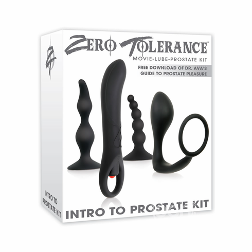Intro to Prostate Kit - 4 pc Set Black Silicone