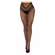 Karma Crotchless Fishnet Tights Black One Size Pantyhose