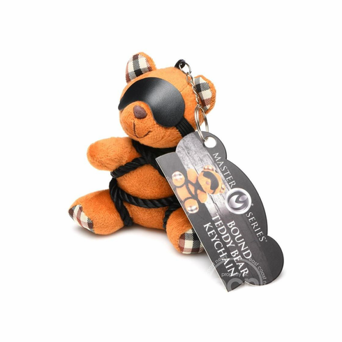 Key Chain - Bondage Rope Teddy Bear Brown 3.9"