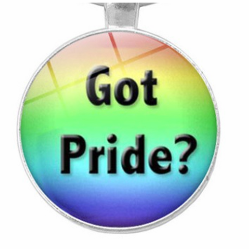 Key Chain - Glass Cabochon/Got Pride