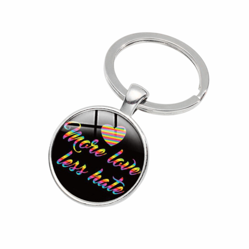 Key Chain - Glass Cabochon/More Love