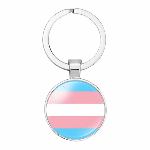 Key Chain - Glass Cabochon Trans