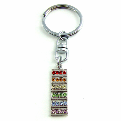 Key Chain - Metal Rainbow Jewels