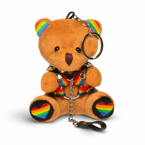 Key Chain -Pride Teddy Bear Tan 4.4"