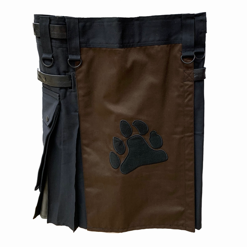 Kilts - Solid Colors with Bear Paw Brown/Black