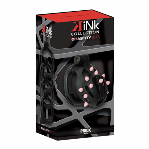 Kink Chastity Series Prick Cock Cage Black/Pink S Resin