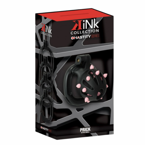 Kink Chastity Series Prick Cock Cage Black/Pink XS Resin