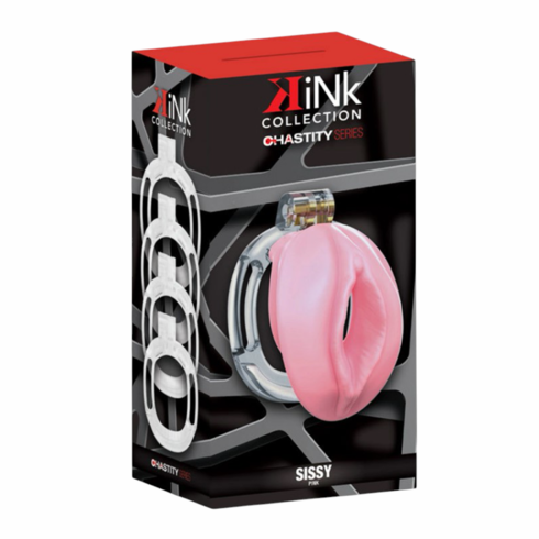 Kink Chastity Series Sissy Cock Cage Pink One Size Resin