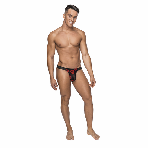 Kiss Me - Micro Thong- Sheer Black