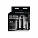 Kit #1 Anal Trainer Butt Plug - 3 pc Set Black TPE/TPR/ABS