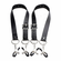 Labia Spreader Straps with Clitoral Clamps Black Adjustable