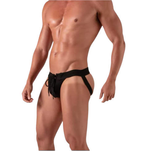 Laced Jockstrap Black