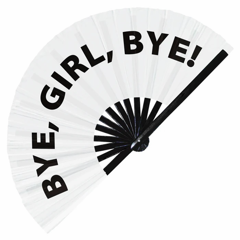 Large Clack Fans - Bye Girl Bye White 13"