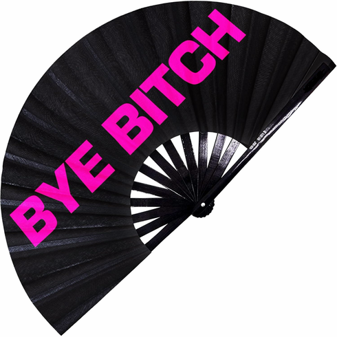 Large Clack Fans - Bye Please Black 13"