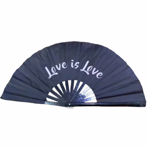 Large Clack Fans - Love Is Love Black 13"