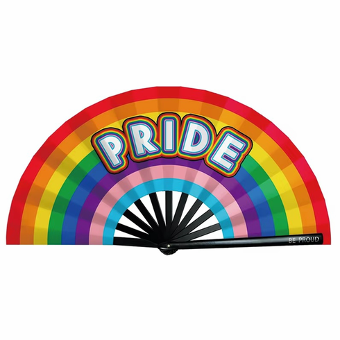 Large Clack Fans - Pride Rainbow 13"
