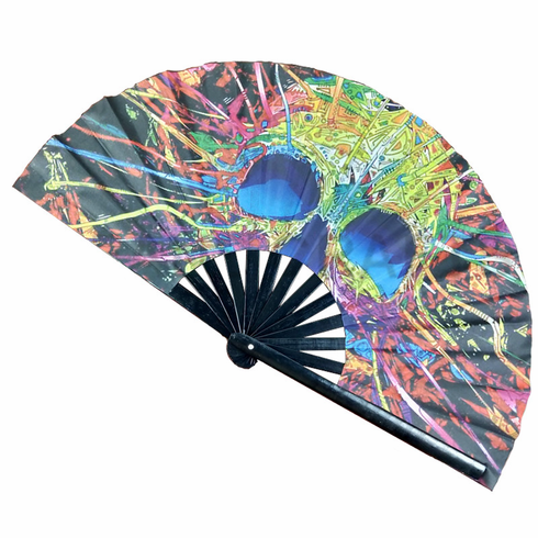 Large Clack Fans - Rainbow Skeleton 13"