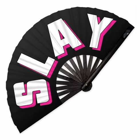 Large Clack Fans - Slay Black 13"