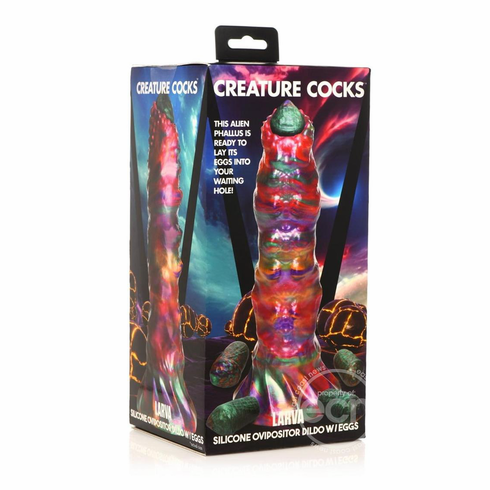 Larva Silicone Ovipositor Dildo Multicolor 9" Silicone