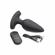 Laser F*ck Me Rechargeable Silicone Anal Plug with Remote Black L Silicone Remote